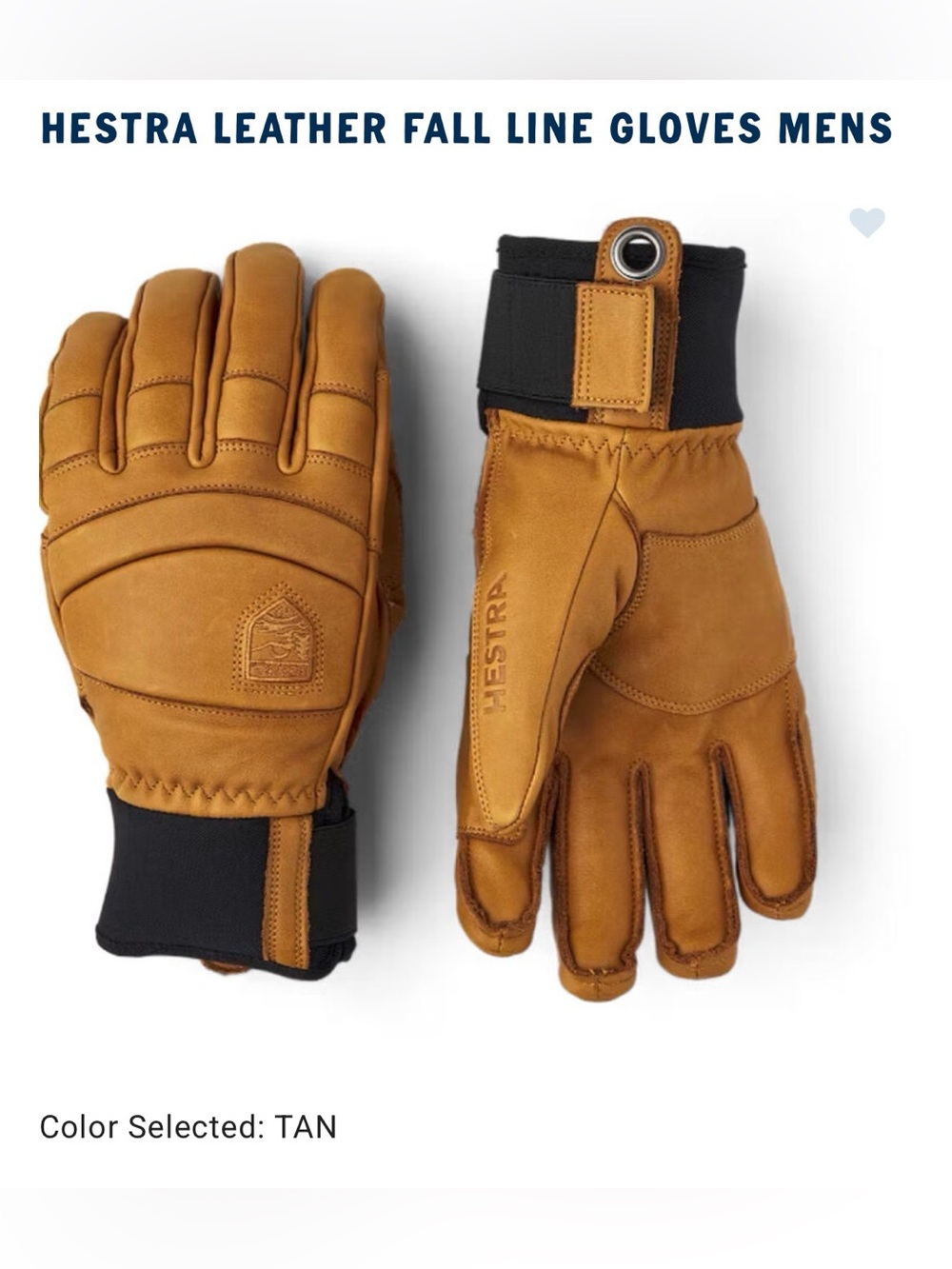HESTRA LEATHER SKI GLOVES - FALL LINE GLOVES MENS